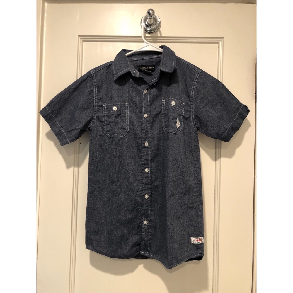 U.S. Polo Assn Blue Polo T-shirt Boys M 10-12